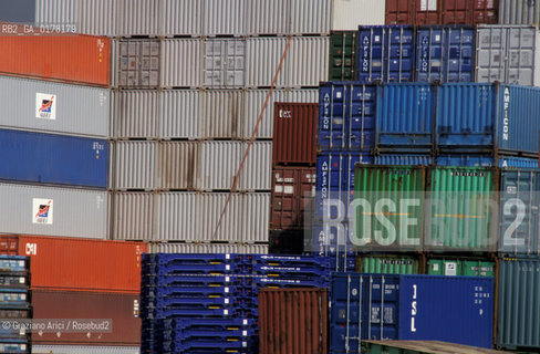 OLANDA , ROTTERDAM : IL PORTO -   -  © 2002 Graziano Arici/Rosebud2 / NAVE / CONTAINER / GEO