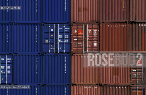 OLANDA , ROTTERDAM : IL PORTO -   -  © 2002 Graziano Arici/Rosebud2 / NAVE / CONTAINER / GEO