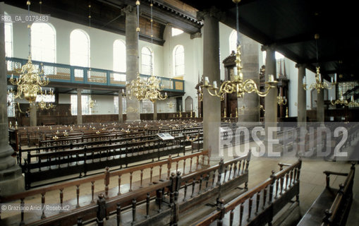 OLANDA , AMSTERDAM : LA GRANDE SINAGOGA PORTOGHESE - ESNOGA -  © 2002 Graziano Arici/Rosebud2 / EBREI / GEO