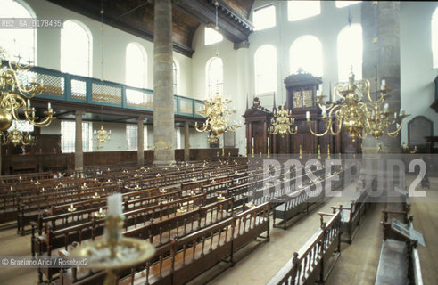 OLANDA , AMSTERDAM : LA GRANDE SINAGOGA PORTOGHESE - ESNOGA -  © 2002 Graziano Arici/Rosebud2 / EBREI / GEO
