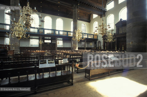 OLANDA , AMSTERDAM : LA GRANDE SINAGOGA PORTOGHESE - ESNOGA -  © 2002 Graziano Arici/Rosebud2 / EBREI / GEO