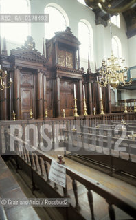 OLANDA , AMSTERDAM : LA GRANDE SINAGOGA PORTOGHESE - ESNOGA -  © 2002 Graziano Arici/Rosebud2 / EBREI / GEO