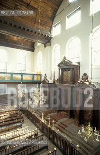 OLANDA , AMSTERDAM : LA GRANDE SINAGOGA PORTOGHESE - ESNOGA -  © 2002 Graziano Arici/Rosebud2 / EBREI / GEO