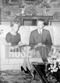 THE PRINCESS PAOLA RUFFO DI CALABRIA WITH ALBERTO OF BELGIUM - 195? - VENICE - © ARCHIVIO Graziano Arici/Rosebud2  / NOBILTA/ PRINCIPE