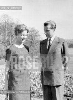 THE PRINCESS PAOLA RUFFO DI CALABRIA WITH ALBERTO OF BELGIUM  - 195? - VENICE - © ARCHIVIO Graziano Arici/Rosebud2  / NOBILTA/ PRINCIPE