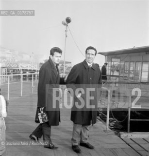 THE FOOT- BALL TRAINER HELENIO HERRERA WITH JEAN - CLAUDE PIGOUT- VENICE - 196? © ARCHIVIO Graziano Arici/Rosebud2  / SPORT / ALLENATORE / CALCIO