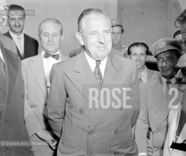 THE POLITICIAN PAUL G. HOFFMAN ( E.C.A.  ECONOMIC COOPERATION ADMINISTRATION) - VENICE - 1949 - © ARCHIVIO Graziano Arici/Rosebud2  / POLITICA / POLITICA