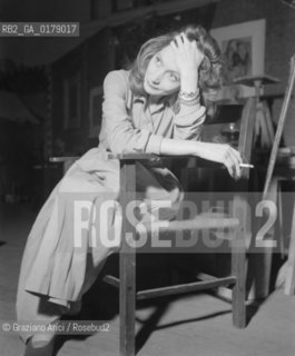 THE STYLIST VALENTINA SCHEELE - VENICE - 1951 © ARCHIVIO Graziano Arici/Rosebud2  / MODA / STILISTA / VARIE