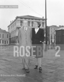 THE COMPOSER ERMANNO WOLF-FERRARI WITH HIS WIFE - VENICE - 1947 © ARCHIVIO Graziano Arici/Rosebud2  / MUSICA / COMPOSITORE