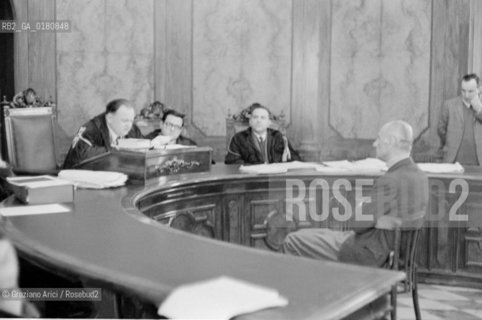 THE TRIAL AGAINST THE JOURNALIST INDRO MONTANELLI - VENICE -   197? © ARCHIVIO Graziano Arici/Rosebud2  / VARIE / GIORNALISTA / PROCESSO