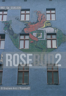 (GERMANIA) BERLINO 1989 : QUARTIERE KREUZBERG - CASE OCCUPATE  - ©Graziano Arici/Rosebud2 / GEO /