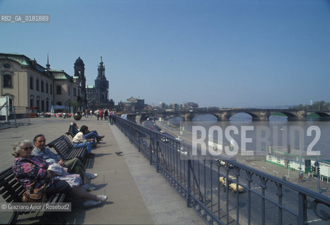 GERMANIA (SASSONIA) DRESDA :  LA TERRAZZA DI BRUHL SUL FIUME ELBA  - © 1994 Graziano Arici/Rosebud2 / GEO