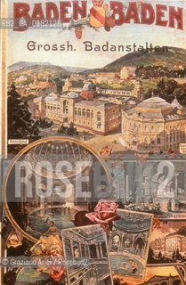 GERMANIA ( BADEN-WURTTEMBERG ) BADEN-BADEN :  VECCHIO MANIFESTO TURISTICO DEL 1800   - © 1996 Graziano Arici/Rosebud2 / GEO /  TERME