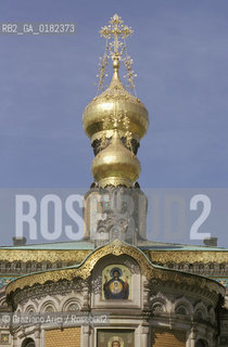 GERMANIA ( ASSIA ) DARMSTADT :  LA CAPPELLA ORTODOSSA  SULLA MATHILDEHOLE  - © 1996 Graziano Arici/Rosebud2 / GEO /  ARCHITETTURA MODERNA