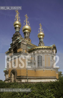 GERMANIA ( ASSIA ) DARMSTADT :  LA CAPPELLA ORTODOSSA  SULLA MATHILDEHOLE  - © 1996 Graziano Arici/Rosebud2 / GEO /  ARCHITETTURA MODERNA