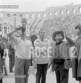 THE SET OF THE MOVIE BARABBA DIRECTED BY RICHARD FLEISCHER - 1962 - © ARCHIVIO Graziano Arici/Rosebud2  / CINEMA / SET