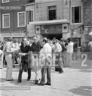 THE GIORNATE DEL CINEMA ITALIANO AGAINST THE VENICE FILM FESTIVAL : THE MOVIE CRITIC GIOVANNI GRAZZINI - 1973 - © ARCHIVIO Graziano Arici/Rosebud2  / CINEMA / CONTROFESTIVAL / CONTESTAZIONE / CRITICO CINEMATOGRAFICO
