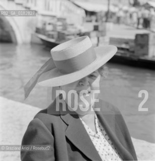 THE JOURNALIST ELSA MAXWELL IN VENICE - 1958 - © ARCHIVIO Graziano Arici/Rosebud2  / VARIE / GIORNALISTA / LETTERATURA