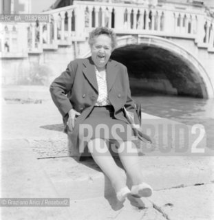 THE JOURNALIST ELSA MAXWELL IN VENICE - 1958 - © ARCHIVIO Graziano Arici/Rosebud2  / VARIE / GIORNALISTA / LETTERATURA /