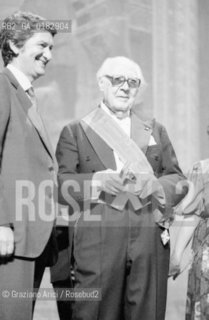 THE GUITARIST ANDRES SEGOVIA AT THE LA FENICE THEATRE FOR THE  UNA VITA NELLA MUSICA AWARD - VENICE- 1980 © ARCHIVIO Graziano Arici/Rosebud2  / MUSICA / CHITARRISTA / TEATRO LA FENICE