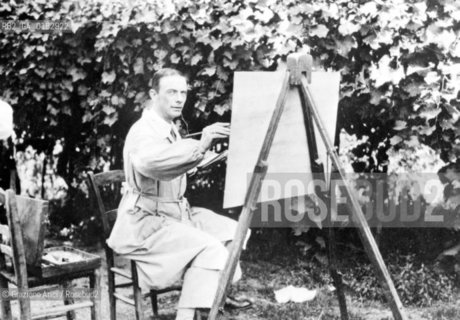 THE PAINTER NINO SPRINGOLO - 195? © ARCHIVIO Graziano Arici/Rosebud2  / ARTE / PITTORE