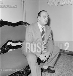 THE OPERA SINGER MARIANO STABILE AT  LA FENICE  THEATRE IN VENICE  - 1958  © ARCHIVIO Graziano Arici/Rosebud2  / MUSICA / CANTANTE LIRICO / TEATRO