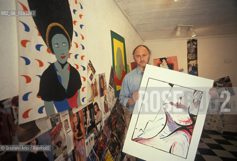 ( CROAZIA  ) ISTRIA -  GRISIGNANA   :  UN PITTORE DELLA COMUNITA ARTISTICA   - © 2001 Graziano Arici/Rosebud2 / GEO / LINGUA / MINORANZA