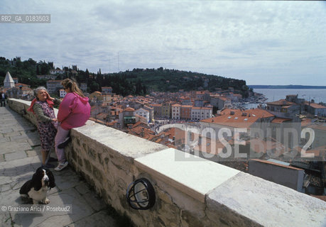 ( SLOVENIA  ) ISTRIA - PIRANO ( PIRAN ) : PANORAMA DALLA CATTEDRALE    - © 2001 Graziano Arici/Rosebud2 / GEO / LINGUA / MINORANZA