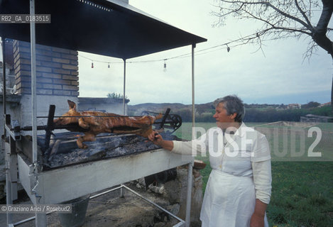 ( SLOVENIA  ) ISTRIA -  ARROSTO DI MAIALE - © 2001 Graziano Arici/Rosebud2 / GEO / LINGUA / MINORANZA / GASTRONOMIA