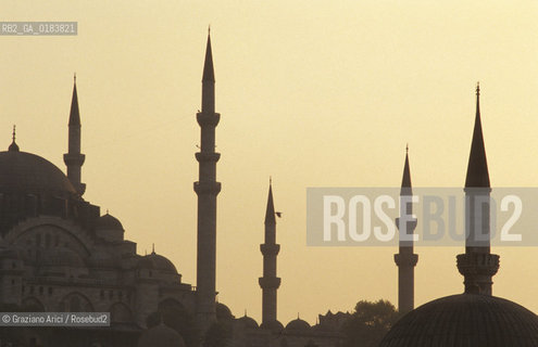 ( TURCHIA ) ISTANBUL :  PANORAMA DALLA MOSCHEA DI SOLIMANO D I SINAN   - © 2001 Graziano Arici/Rosebud2 / GEO / ARCHITETTURA ISLAMICA