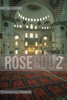 ( TURCHIA ) ISTANBUL : LA MOSCHEA DI SOLIMANO D I SINAN   - © 1986 Graziano Arici/Rosebud2 / GEO / ARCHITETTURA ISLAMICA