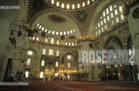 ( TURCHIA ) ISTANBUL : LA MOSCHEA DI SOLIMANO D I SINAN   - © 1986 Graziano Arici/Rosebud2 / GEO / ARCHITETTURA ISLAMICA