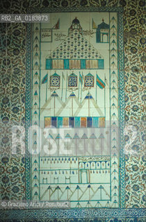 ( TURCHIA ) ISTANBUL :  PALAZZO DI TOPKAPI - DECORAZIONE MURALE  - © 1986 Graziano Arici/Rosebud2 / GEO / MUSEO
