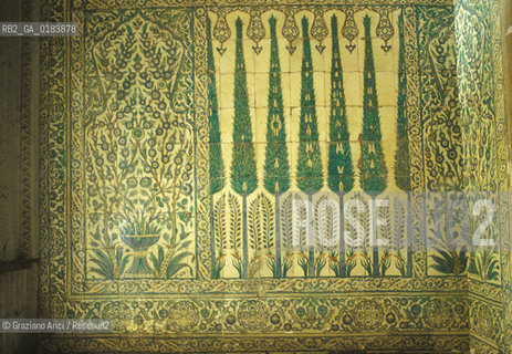 ( TURCHIA ) ISTANBUL :  PALAZZO DI TOPKAPI   - © 1986 Graziano Arici/Rosebud2 / GEO / MUSEO / DECORAZIONE MURALE