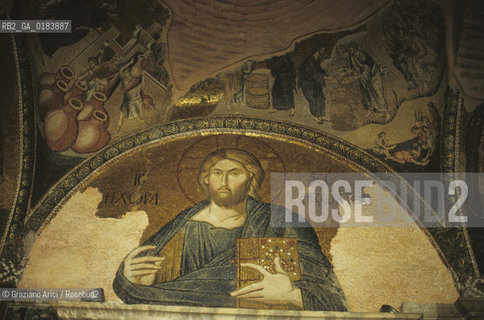 ( TURCHIA ) ISTANBUL : CHIESA DI SANTO SALVATORE IN CHORA ( KARIYE CAMII )   - © 1986 Graziano Arici/Rosebud2 / GEO / MOSAICI