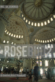 ( TURCHIA ) ISTANBUL : MOSCHEA  DEL SULTANO AHMET ( MOSCHEA BLU )   - © 1986 Graziano Arici/Rosebud2 / GEO / CUPOLA