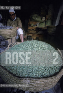 ( MAROCCO ) FEZ : STRADA DELLA MEDINA - FES EL BALI  SOUK DELLE SPEZIE - © 1996 Graziano Arici/Rosebud2 / GEO / TE