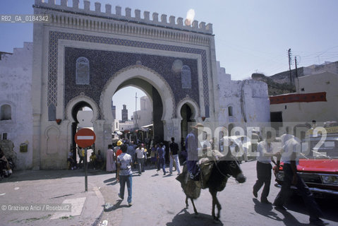 ( MAROCCO ) FEZ :  FES EL BALI  - BAB BOUJELOUD  - © 1996 Graziano Arici/Rosebud2 / GEO