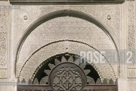 ( MAROCCO ) FEZ :  FES EL BALI  - MEDERSA  (MADRASA ) SCUOLA CORANICA ATTARINE   - © 1996 Graziano Arici/Rosebud2 / GEO