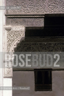 ( MAROCCO ) FEZ :  FES EL BALI  - MEDERSA  (MADRASA ) SCUOLA CORANICA SEFFARINE   - © 1996 Graziano Arici/Rosebud2 / GEO