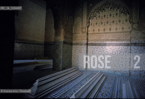( MAROCCO ) MARRAKECH :  MEDINA -  TOMBE SAADIANE  - © 1996 Graziano Arici/Rosebud2 / GEO