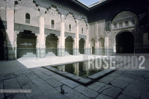 ( MAROCCO ) MARRAKECH :  - MEDERSA  (MADRASA ) SCUOLA CORANICA BEN YOUSSEFF   - © 1996 Graziano Arici/Rosebud2 / GEO