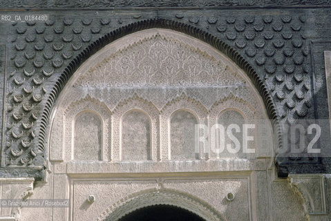 ( MAROCCO ) MARRAKECH :  - MEDERSA  (MADRASA ) SCUOLA CORANICA BEN YOUSSEFF   - © 1996 Graziano Arici/Rosebud2 / GEO