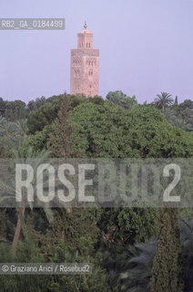 ( MAROCCO ) MARRAKECH :  -  IL MINARETO KOUTOUBIA - © 1996 Graziano Arici/Rosebud2 / GEO