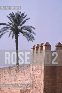 ( MAROCCO ) MARRAKECH :  -  LE MURA - © 1996 Graziano Arici/Rosebud2 / GEO  / PALMA
