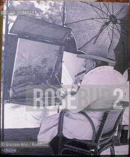 ( MAROCCO ) MARRAKECH :  -  HOTEL LA MAMOUNIA  - © 1996 Graziano Arici/Rosebud2 / GEO / CHURCHILL MENTRE DIPINGE ALLHOTEL