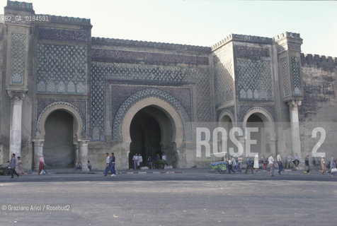 ( MAROCCO ) MEKNES :  LA PORTA BAB EL MANSOUR - © 1996 Graziano Arici/Rosebud2 / GEO /