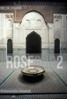 ( MAROCCO ) MEKNES : - MEDERSA  (MADRASA ) SCUOLA CORANICA BOU INANIA   - © 1996 Graziano Arici/Rosebud2 / GEO