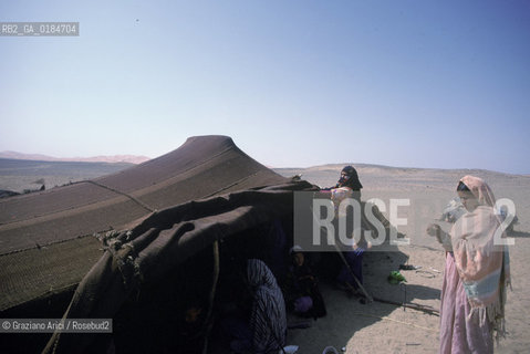 ( MAROCCO ) MAROCCO DEL SUD : ZONA PRESEDERTICA DEL TAFILALET  - OASI DI RISSANI - © 1996 Graziano Arici/Rosebud2 / GEO / ERG CHEBBI / POPOLAZIONI BERBERE NOMADI
