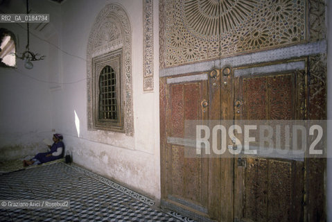 ( MAROCCO ) SUD DEL MAROCCO : OASI DI  TAMEGROUTE - ZAOUIA DI ABOU ABDALLAH MOHAMED BENASSER  - © 1996 Graziano Arici/Rosebud2 / GEO